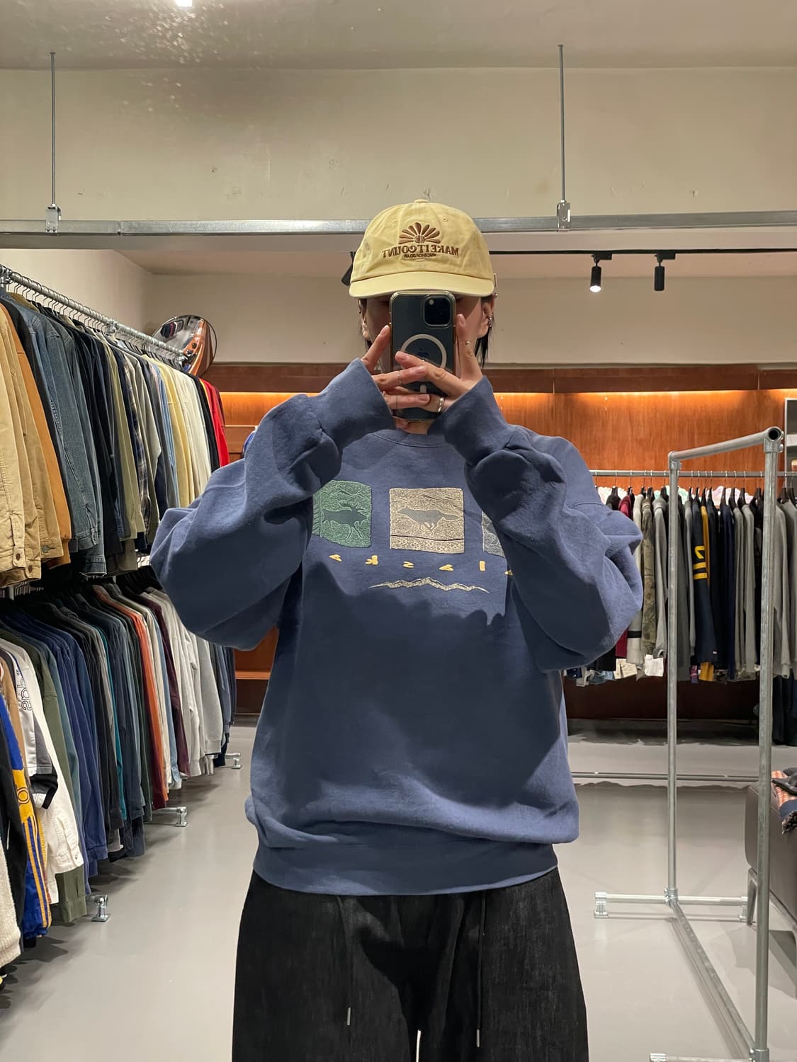 90‘s 빈티지 알래스카 로고 맨투맨    상품이미지1