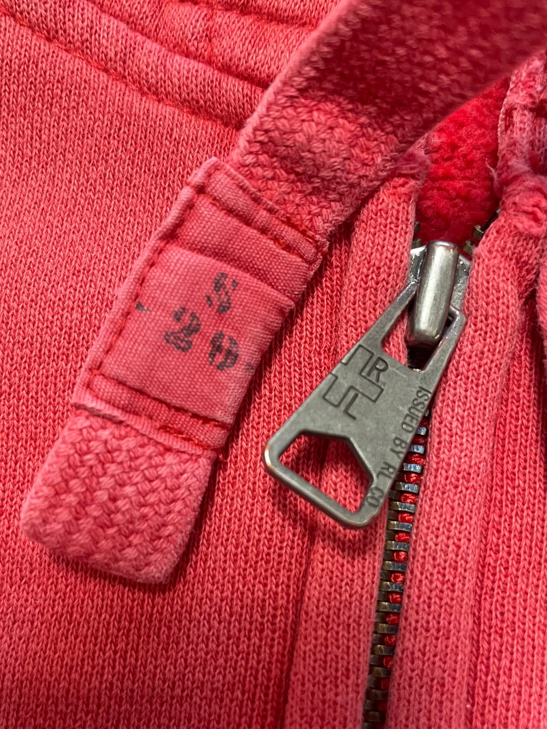 국내 유일 90s 빈티지 폴로 디스트레스드 리버스위브 스웻 후드 집업 상품이미지3