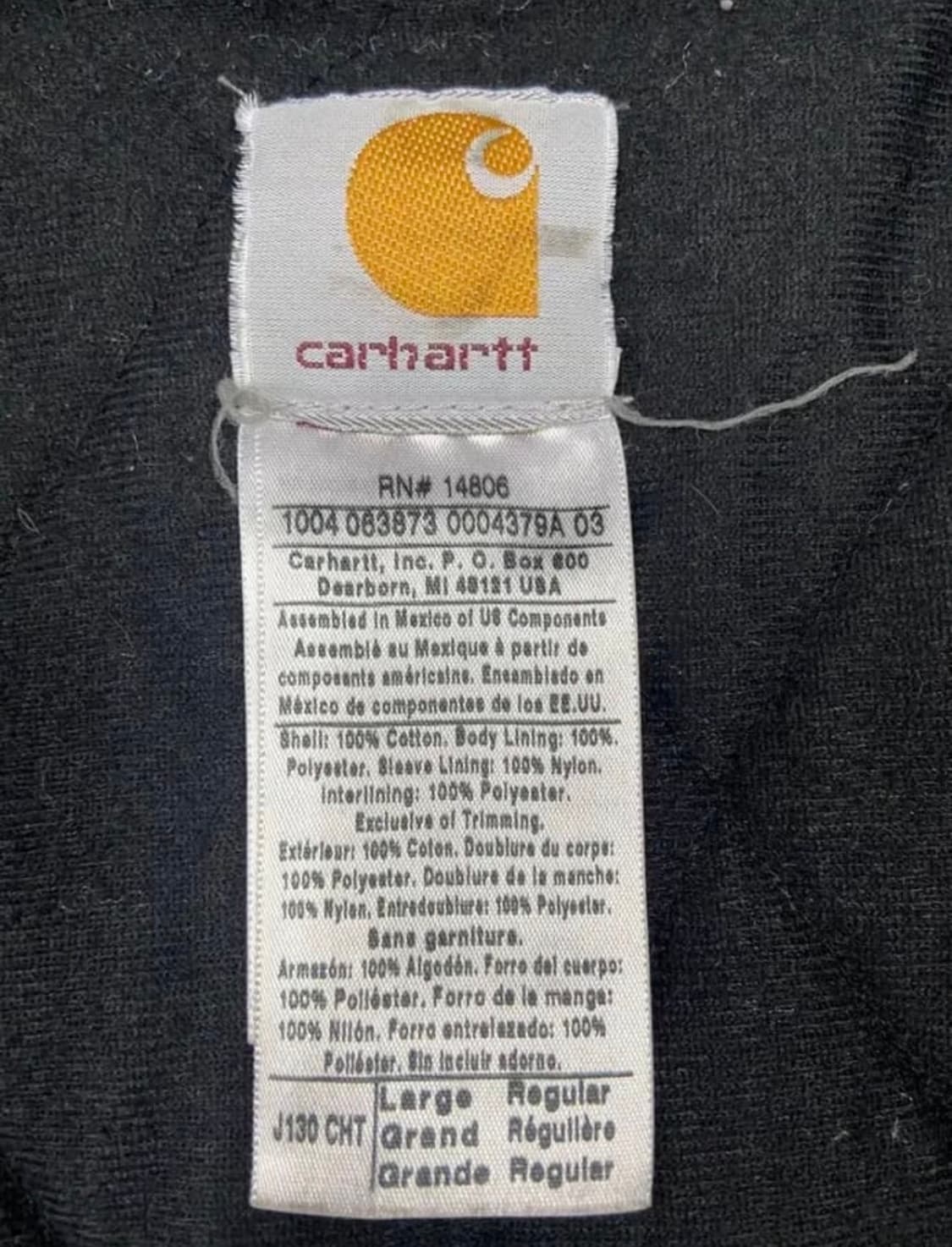 칼하트 액티브 자켓 j130  CHT L 상품이미지3
