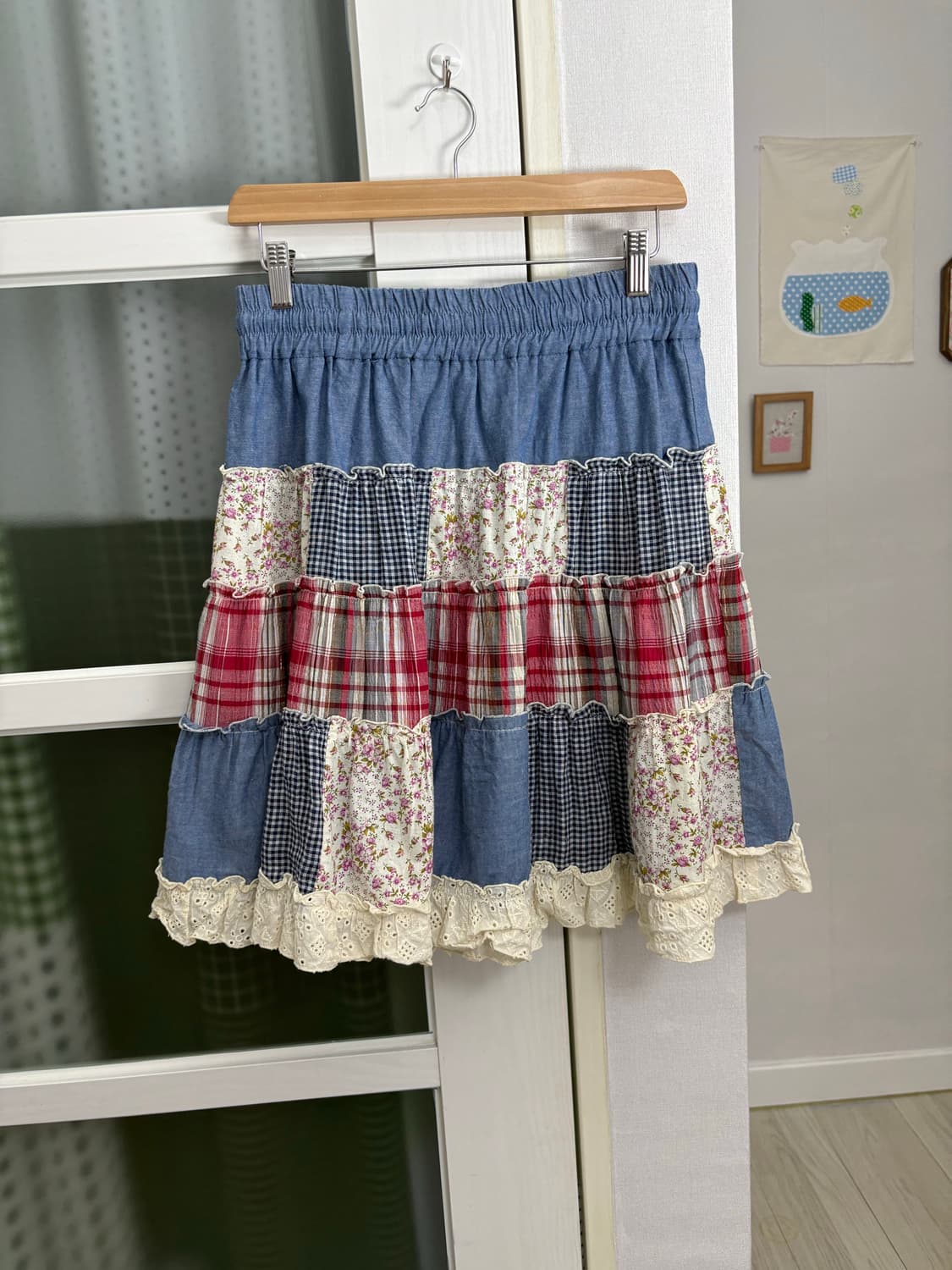 데님 패치 스커트 상품이미지5