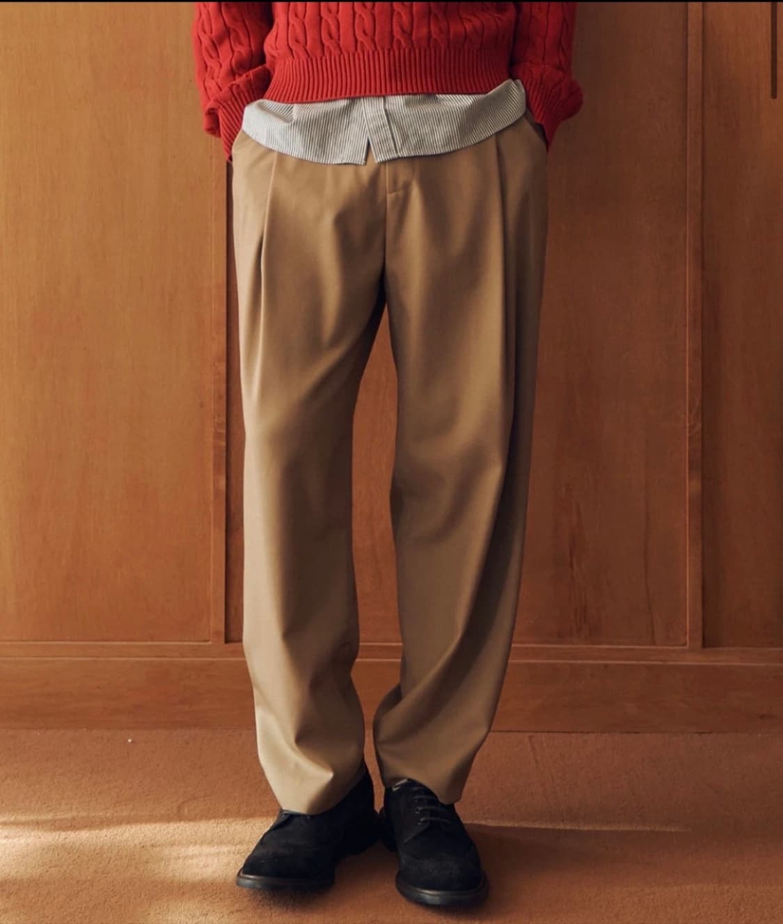 메르고 원턱 와이드 치노팬츠 XL 상품이미지1