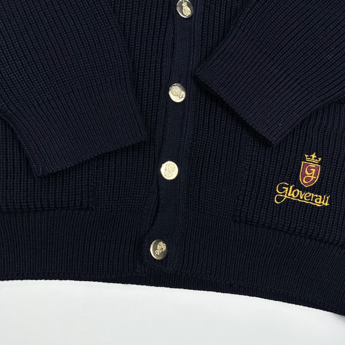 글로버올 잉글랜드  헤비 울 니트 가디건 네이비 XL 상품이미지3