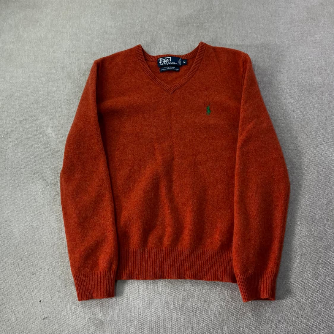 95 폴로랄프로렌 램스울 브이넥 오렌지 니트 상품이미지1