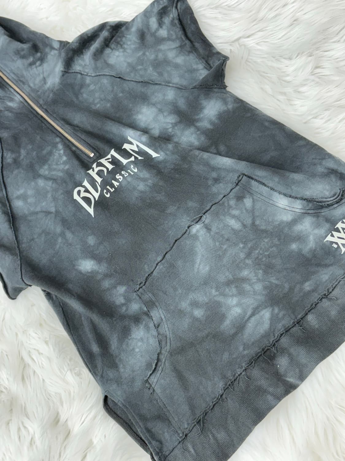 Tie-Dye Lettering Semi-Zipup Hood 상품이미지4
