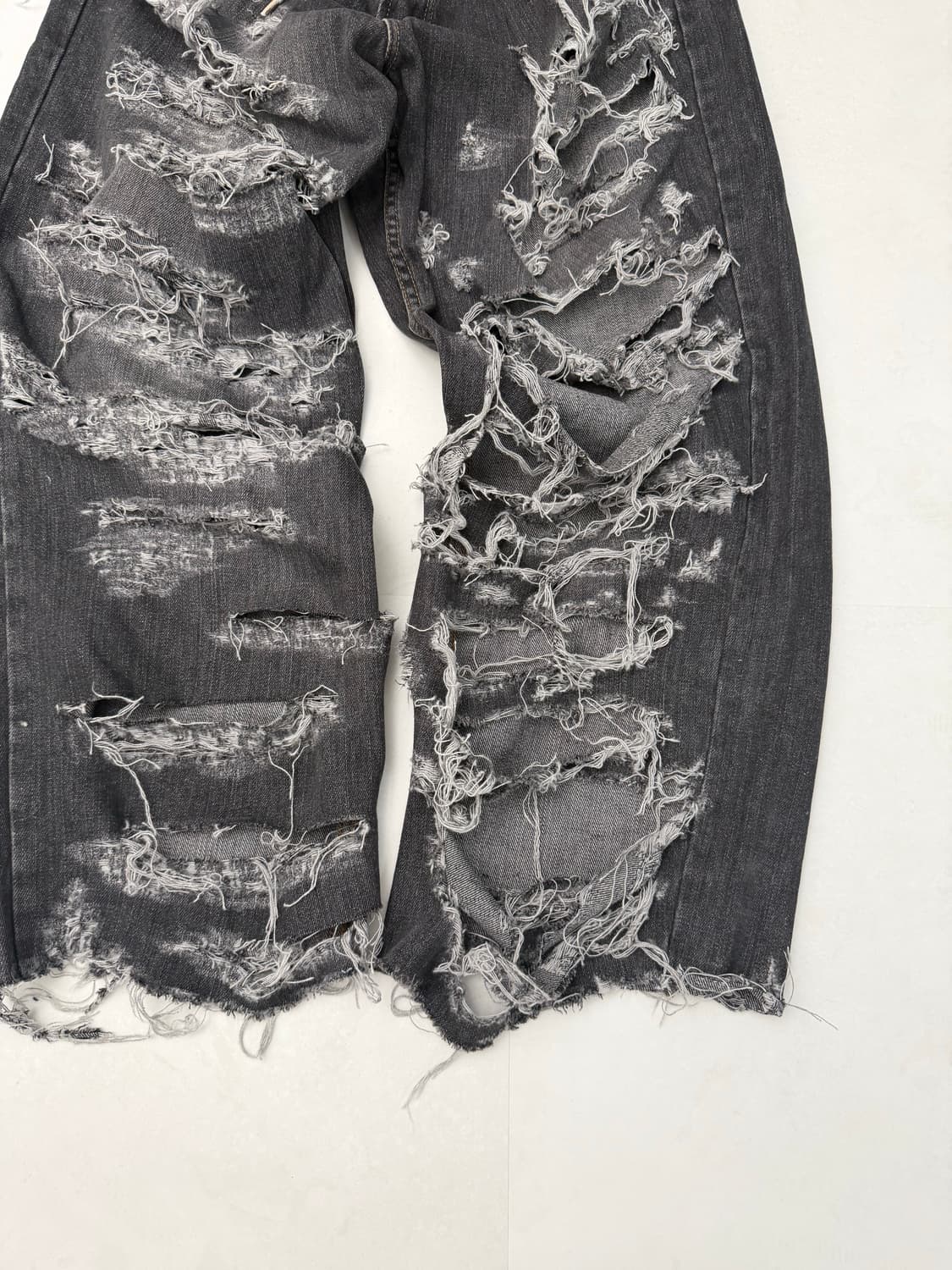 흑청 디스트레스 와이드진 상품이미지5