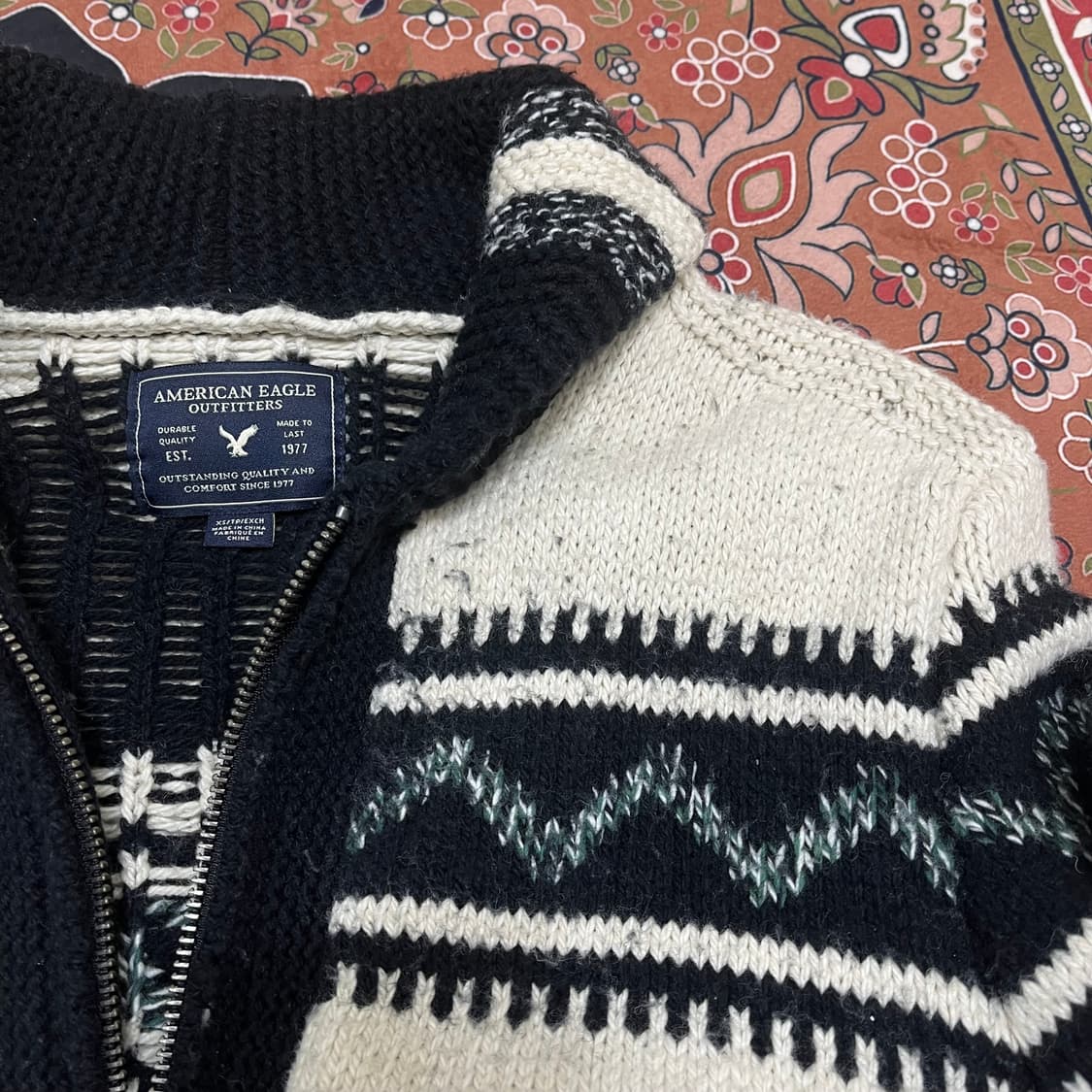 아메리칸이글 노르딕 니트 집업 XS/85 상품이미지3