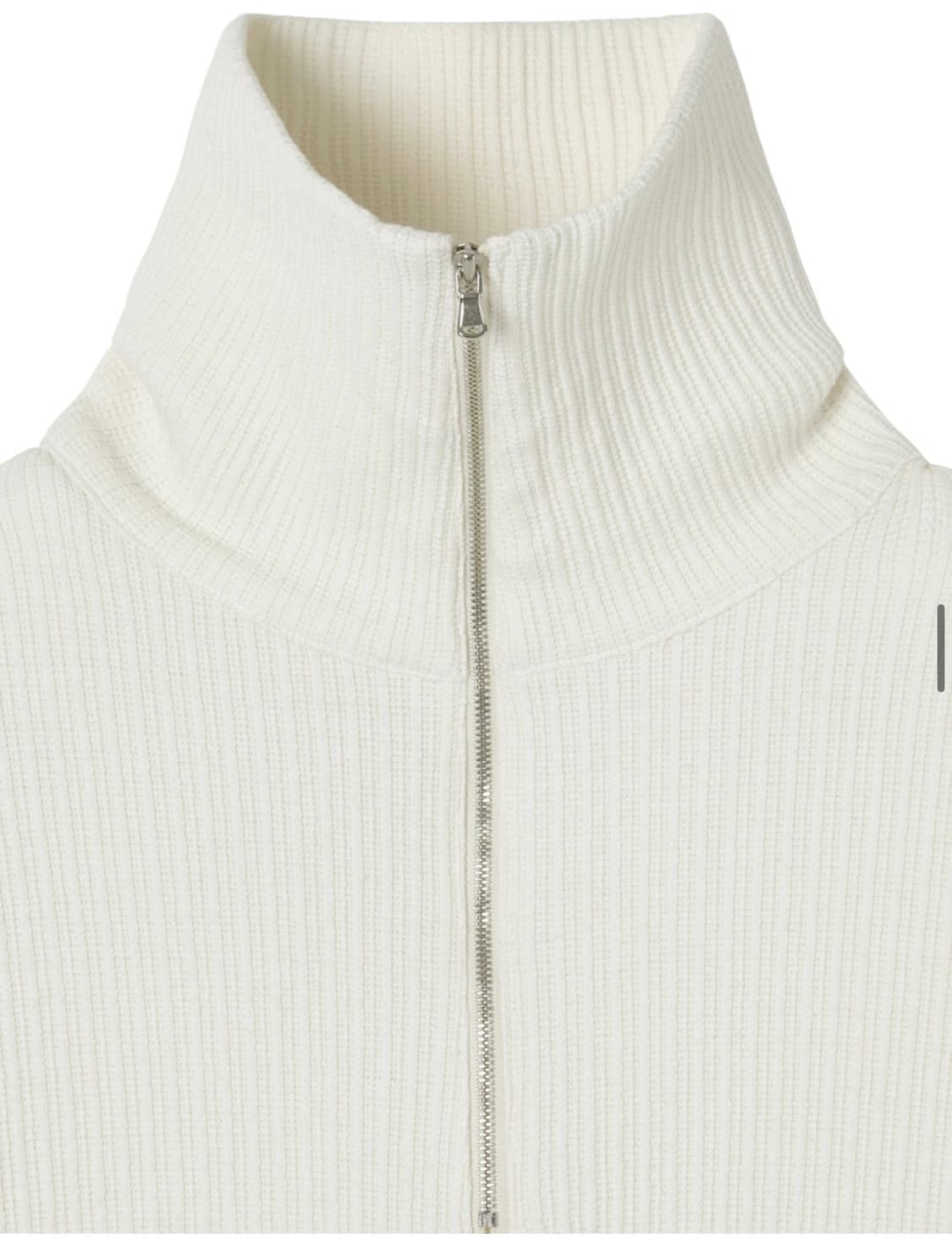 인사일런스 볼드 리브 하프 집업  니트CREAM 상품이미지3