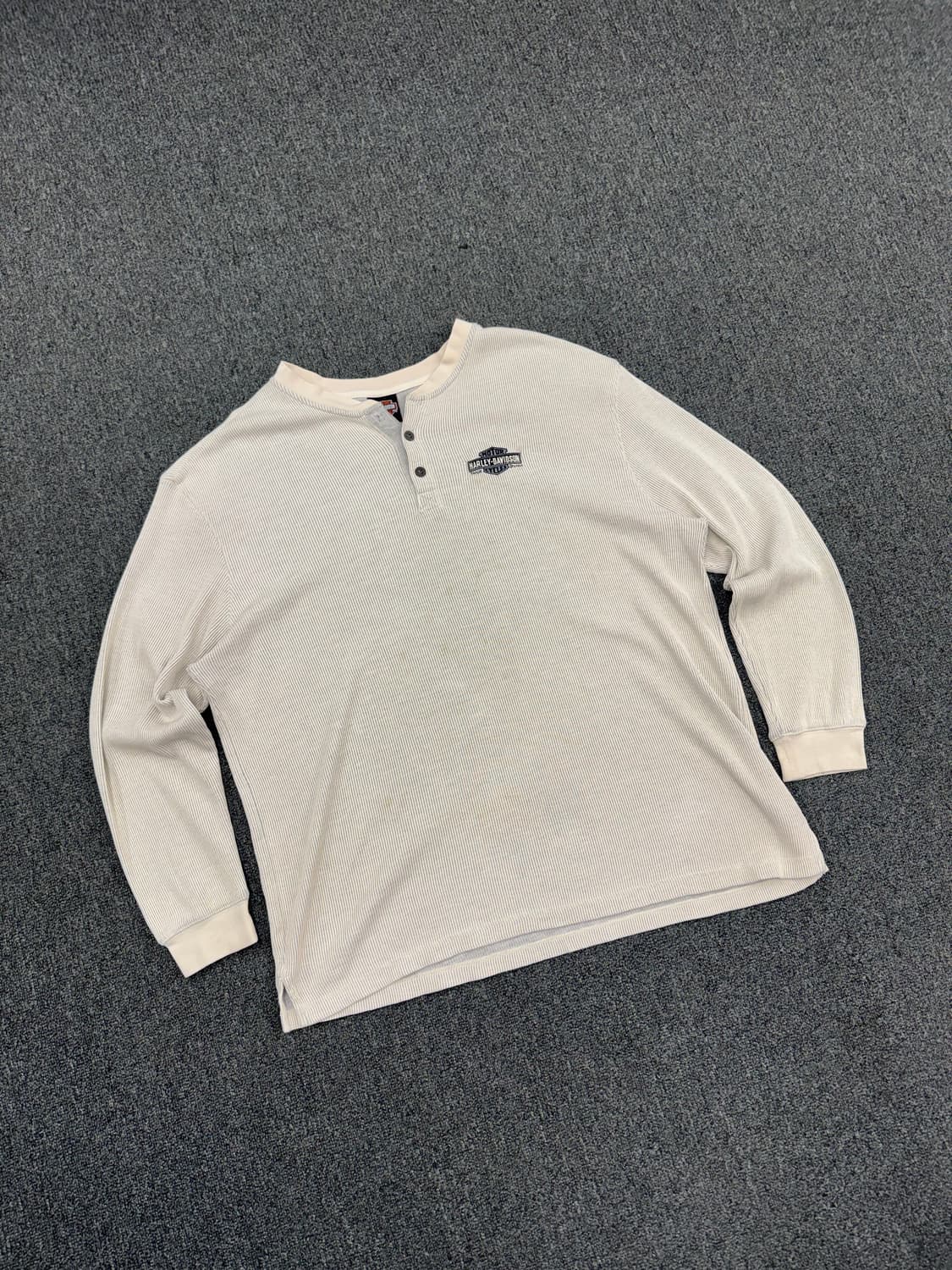 2XL)할리데이비슨 빈티지 자수 니트 헨리넥 롱슬리브 상품이미지3