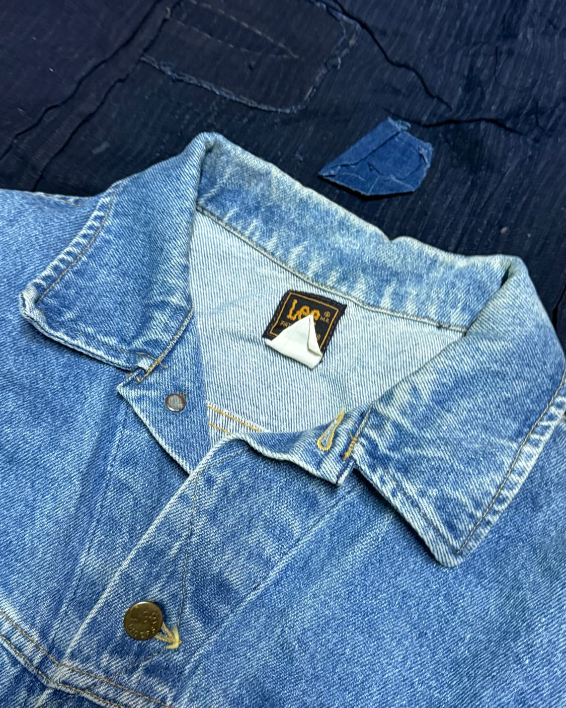 80's Lee x 하드록 카페 데님 트러커 자켓 L 상품이미지2