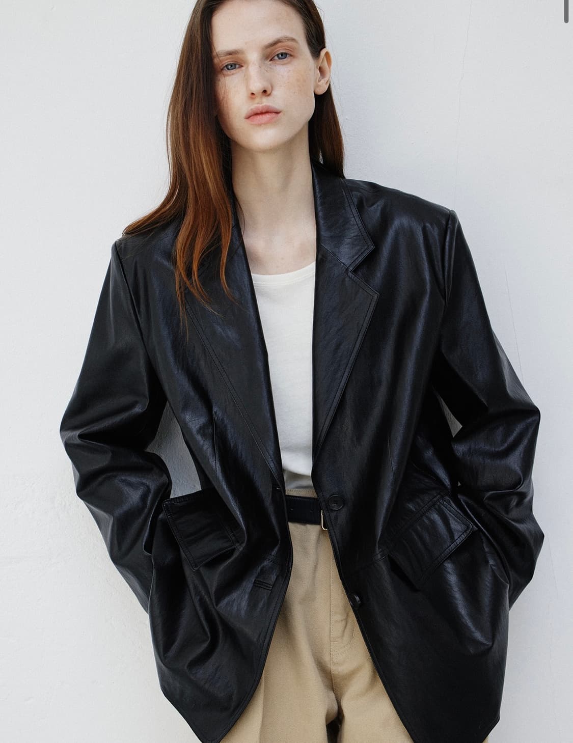 노티아 가죽 자켓 상품이미지2