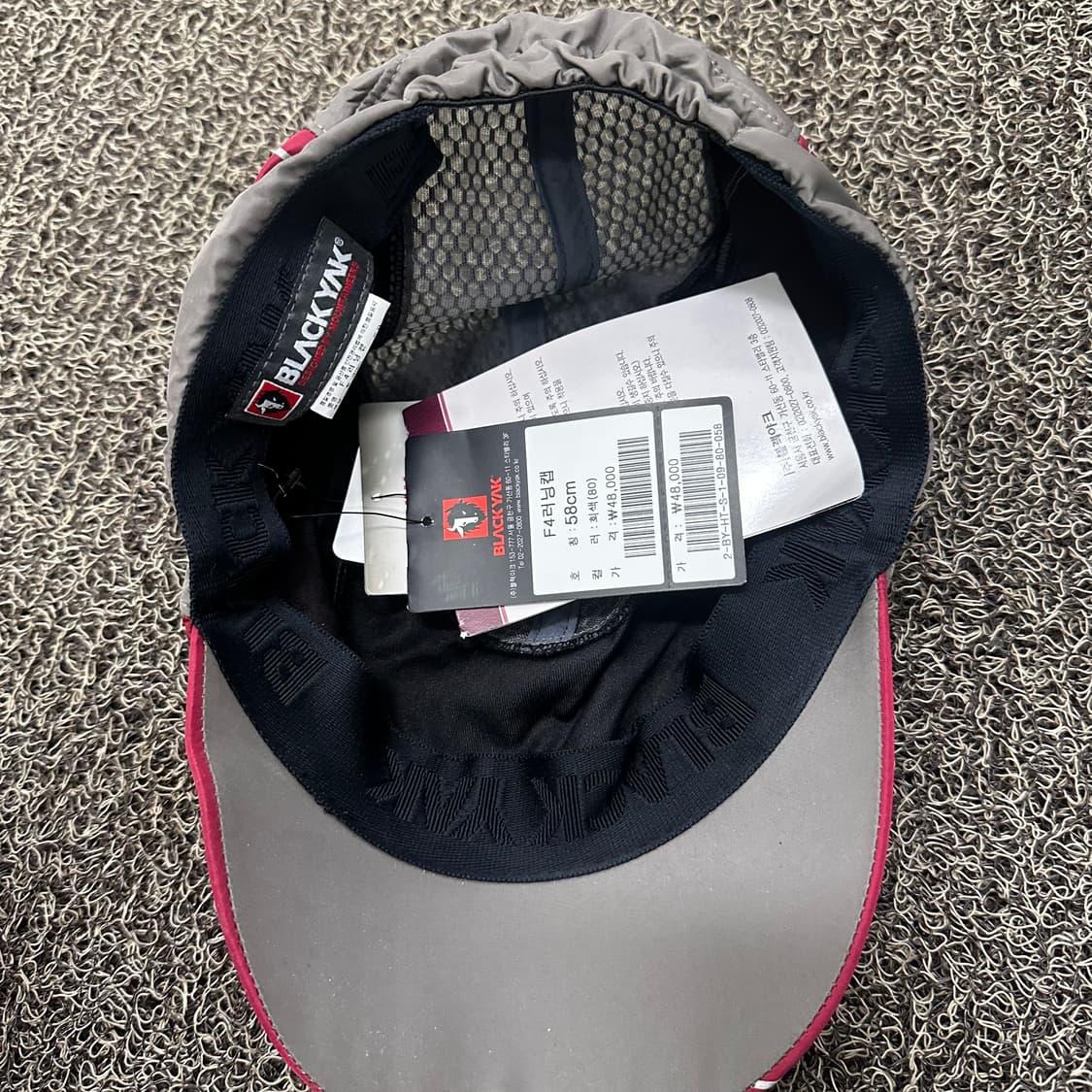 [새상품] 블랙야크 F4 러닝캡 58cm 모자 상품이미지5