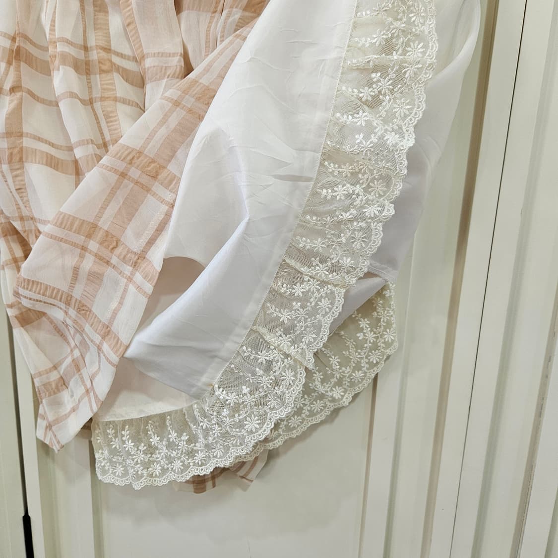 레스트로즈 밀크라떼 체크 스커트 상품이미지7