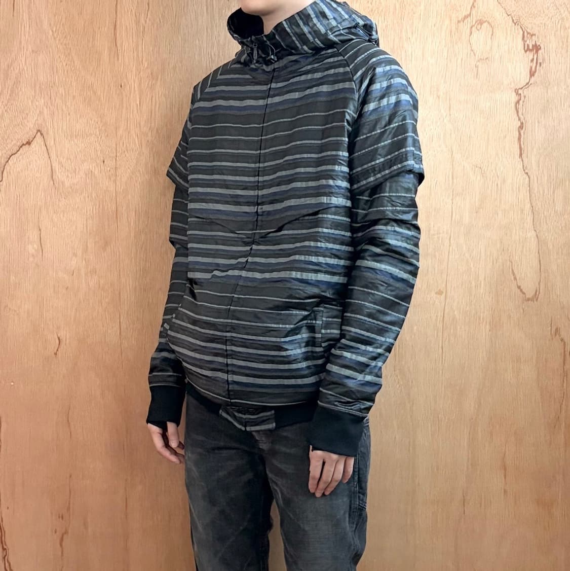 undecorated MAN 레이어드 슬리브 후드집업 상품이미지1