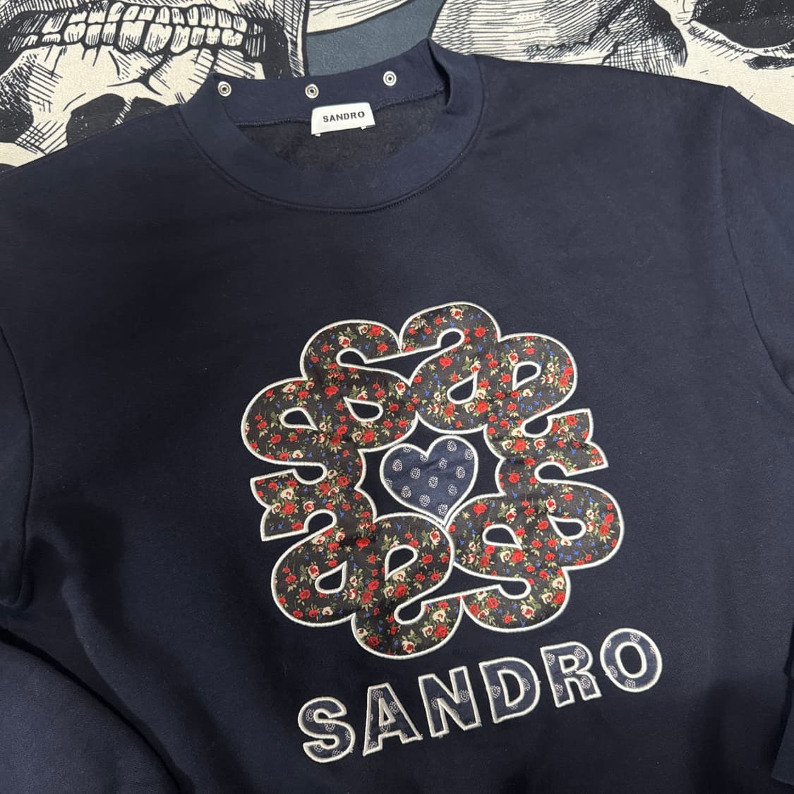 산드로 러플칼라 스웻 기모맨투맨 40사이즈 여성 L 상품이미지4