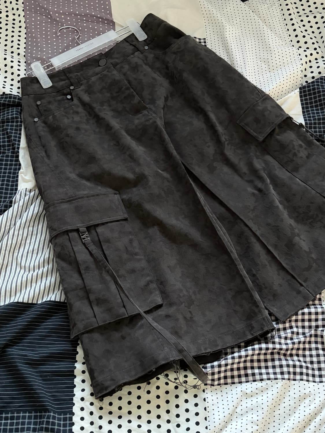 트리밍버드 카모 버뮤다 카고 스커트 카키 상품이미지2