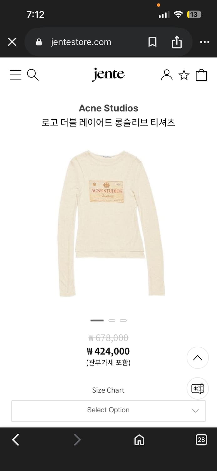 Acne studios 로고 더블 레이어드 롱슬리브 티셔츠  상품이미지1