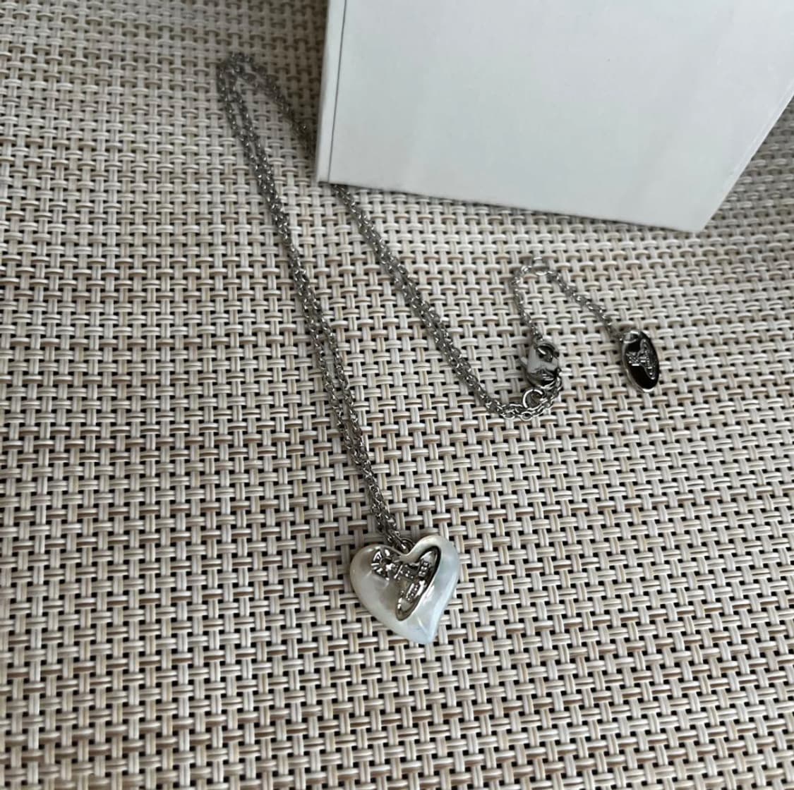 비비안웨스트우드 아카이브 orb 하트 원석 팬던트 목걸이 상품이미지6