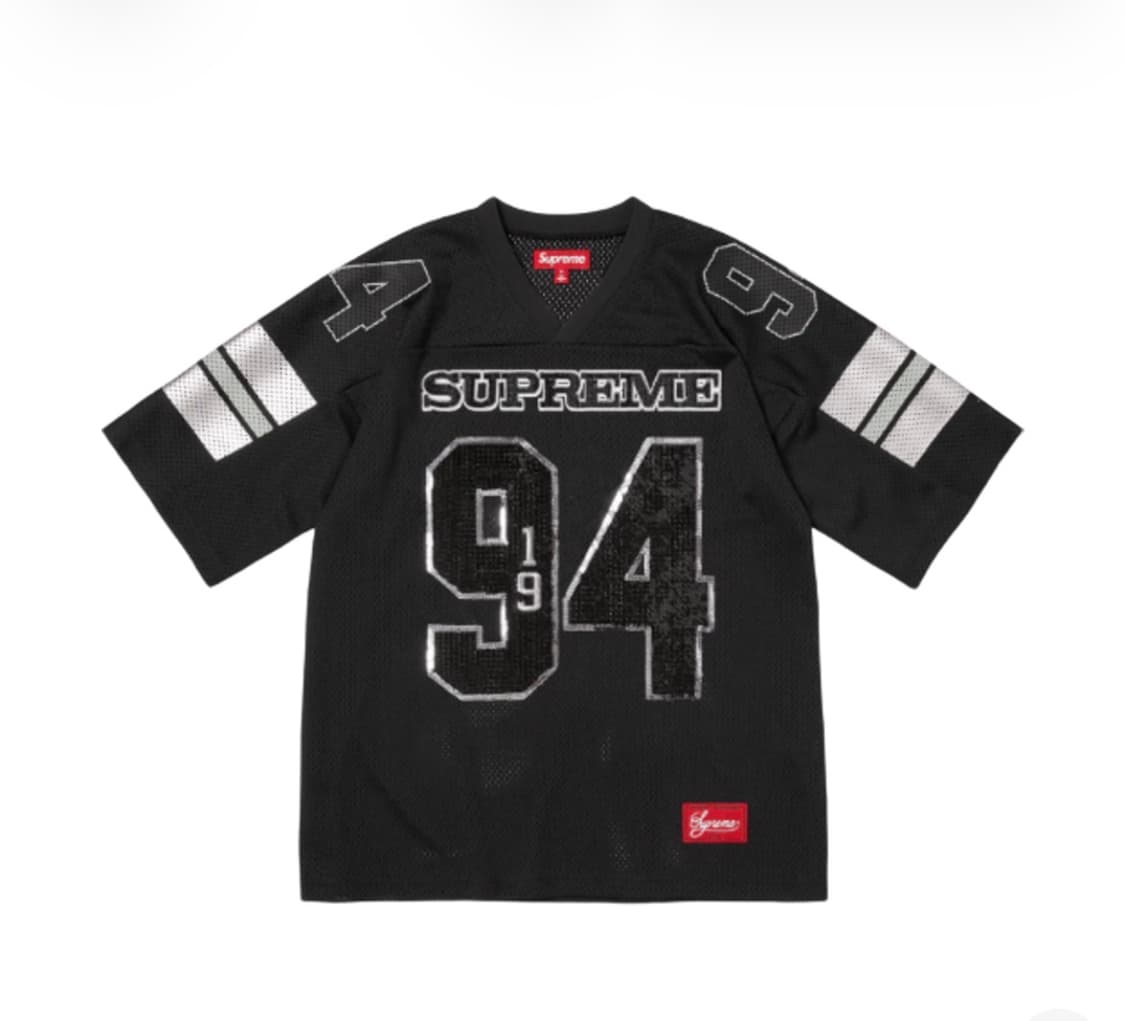 25fw 슈프림 시퀸 풋볼 져지 상품이미지1