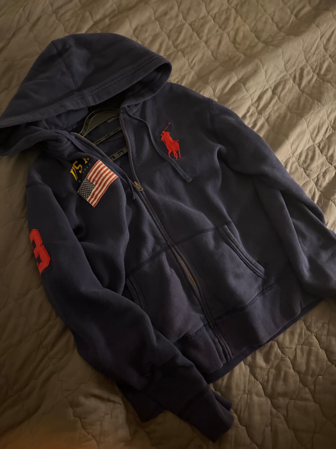 폴로 빅포니 usa 네이비 후드집업 상품이미지1