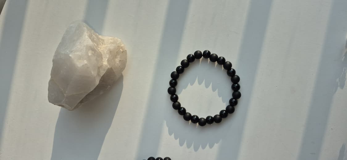 남자 팔찌 천연석 블랙 오닉스 원석 핸드메이드 팔찌 무광 유광 상품이미지7