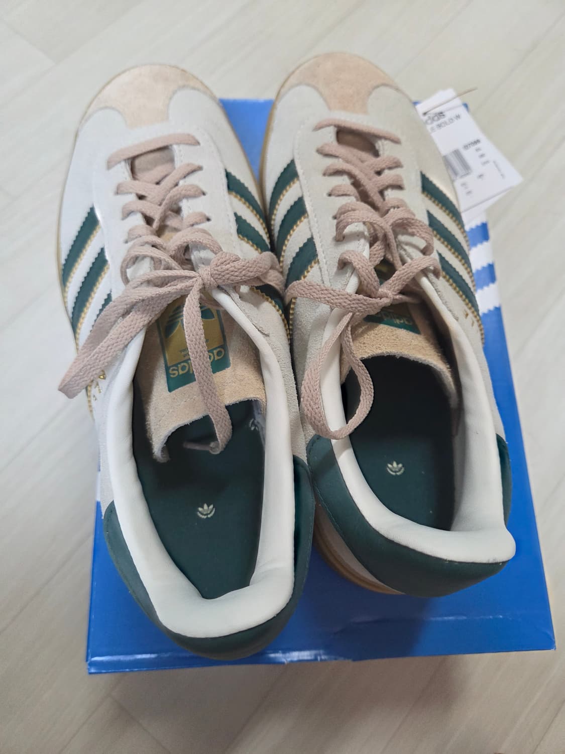 270 아디다스 가젤 볼드 크림 화이트 그린 상품이미지5
