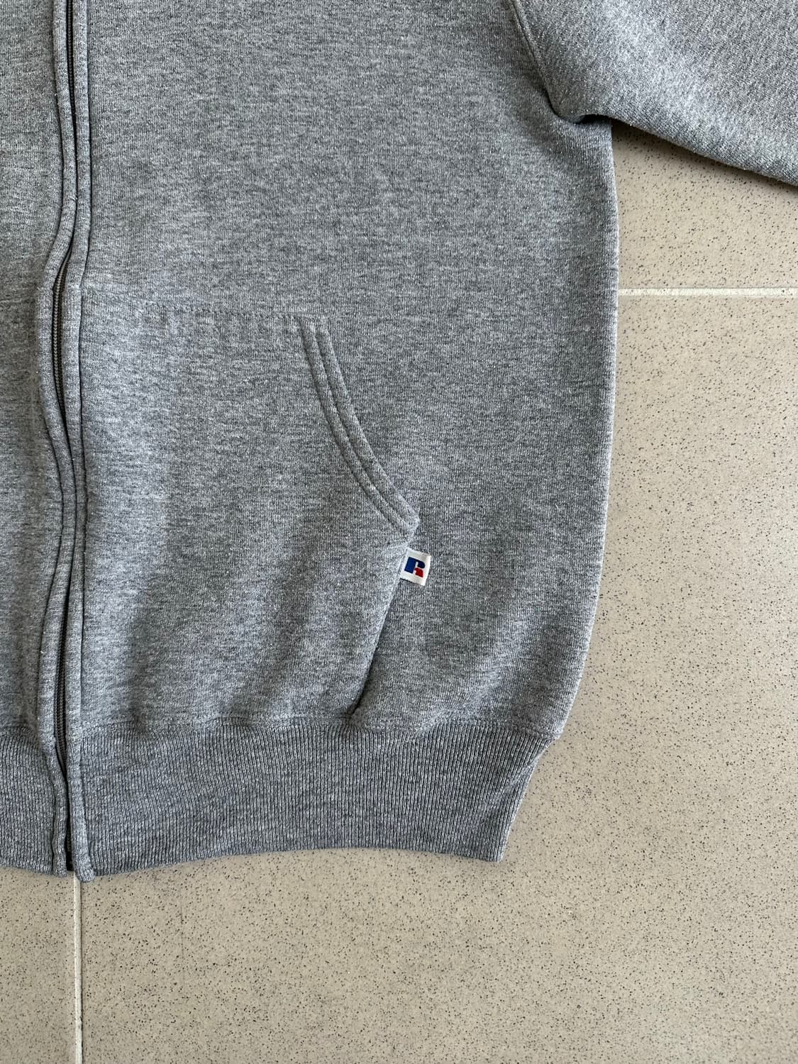 90s 빈티지 러셀 후드집업 그레이 M USA 상품이미지3