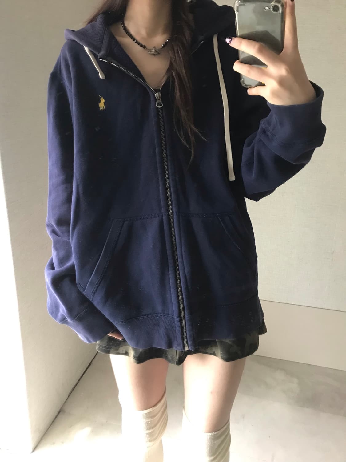 폴로 네이비 후드집업 상품이미지1