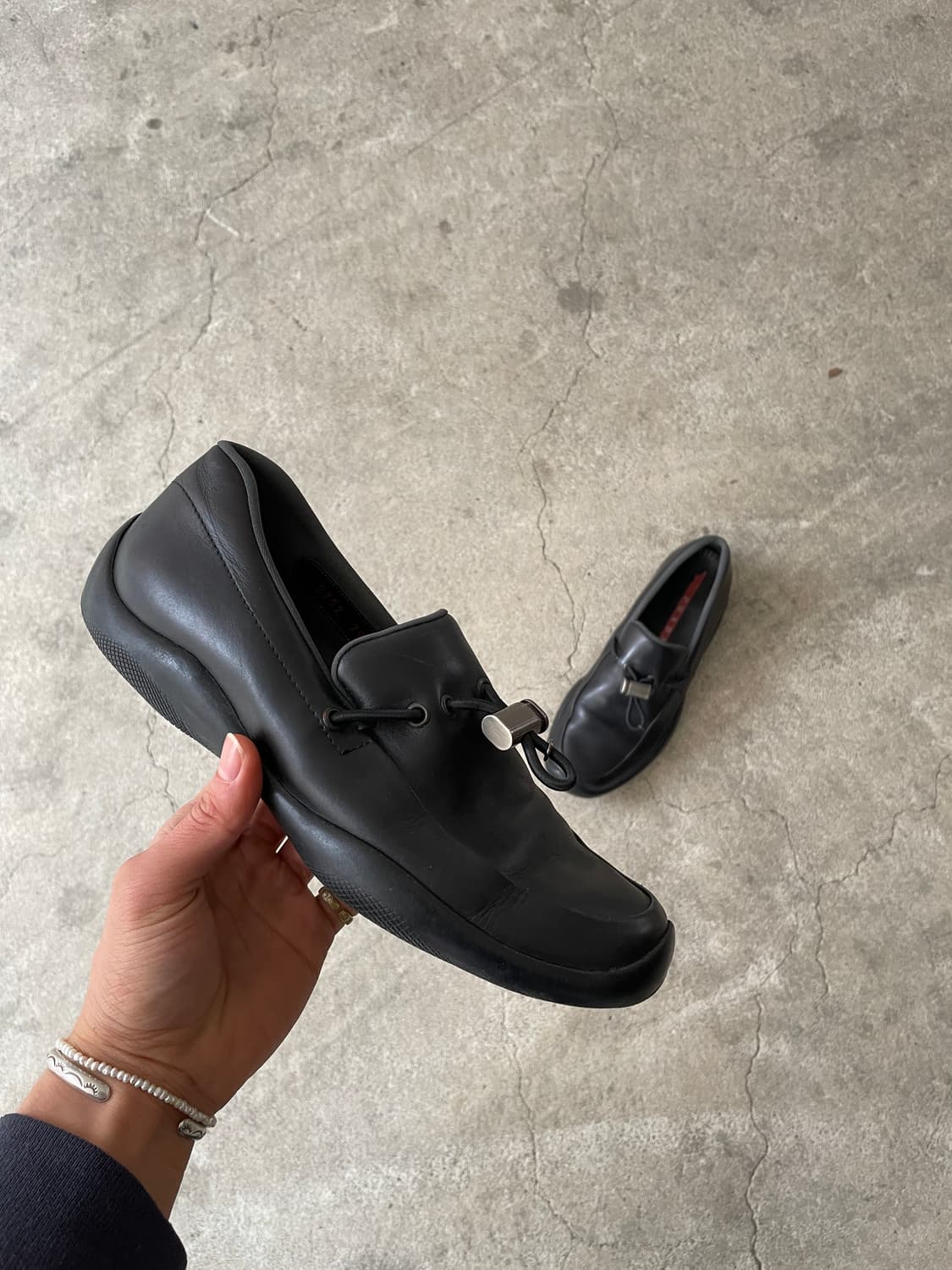 00s Prada Sports Nappa Toggle Loafers 상품이미지1