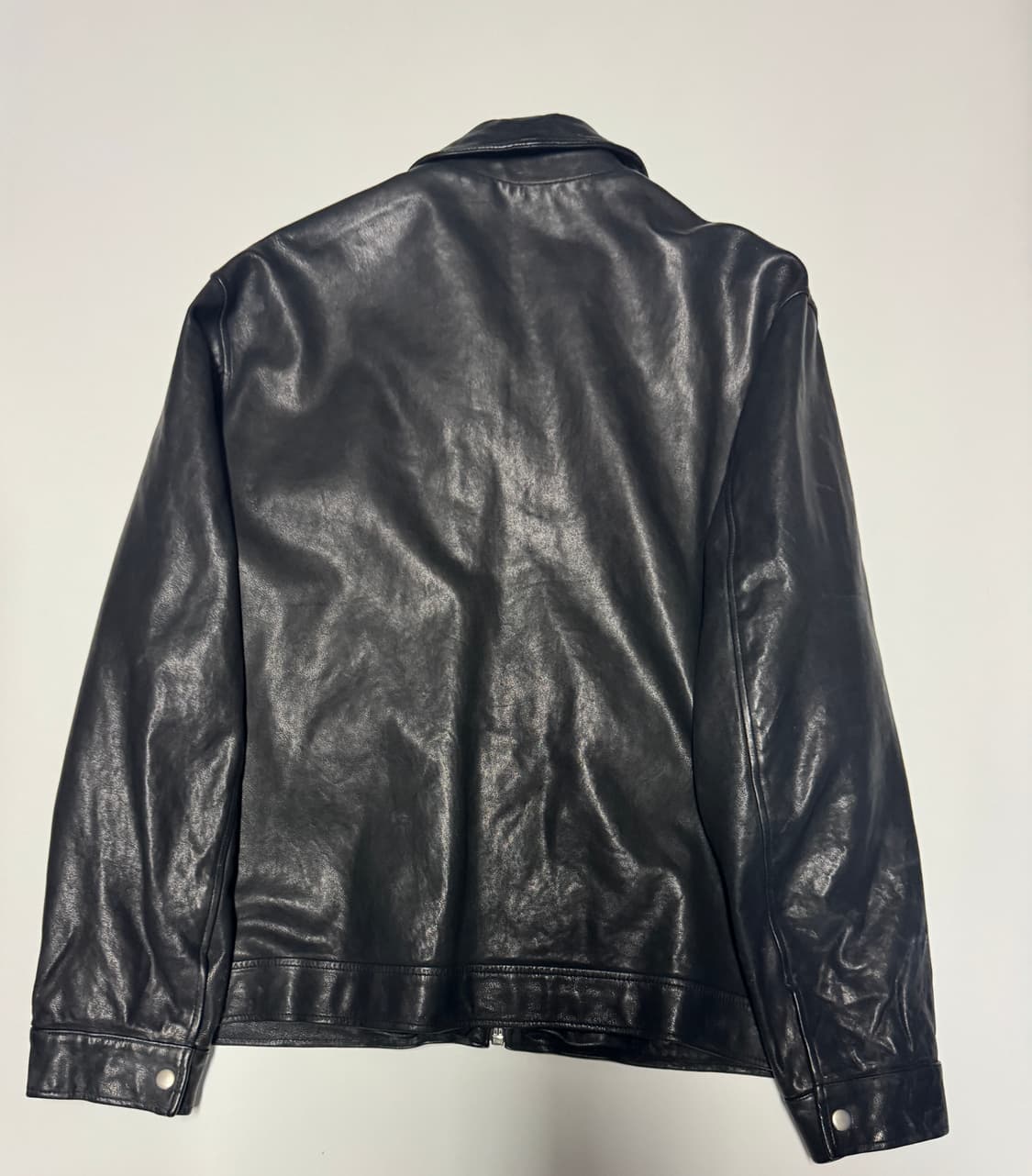 비바스튜디오 리얼 레더 집업 자켓 L ~ XL 블랙 상품이미지2