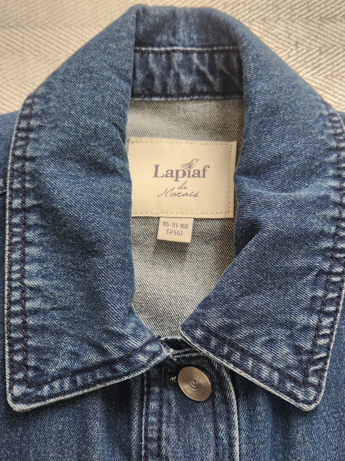 [55] 라삐아프 반팔 데님 자켓 루즈핏 청자켓 Lapiaf 상품이미지5