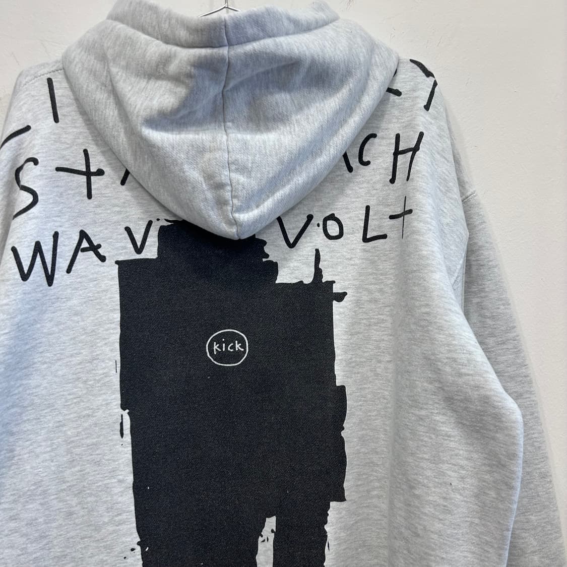 NASTYKICK 백포인트 오버핏 멜란지 후드티 상품이미지1