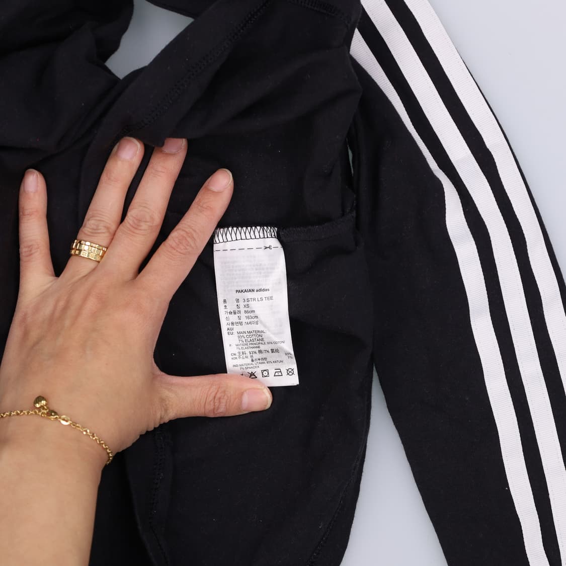 XS 아디다스 여성 사이드라인 긴팔티 0403H1 상품이미지4