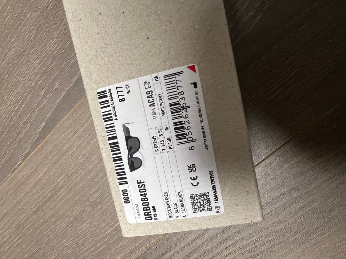 [새상품] 레이밴 메가 웨이페러 선글라스 올블랙 A$AP ROCKY 상품이미지4