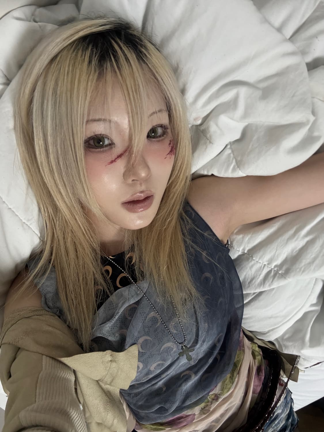 마린세르 실크 스카프 드레이프 드레스 상품이미지2