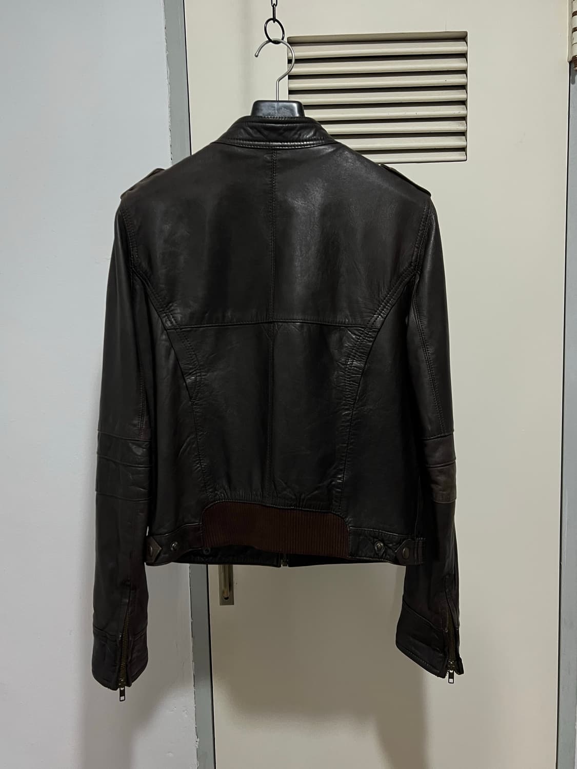 브라운 리얼 레더 자켓 상품이미지2