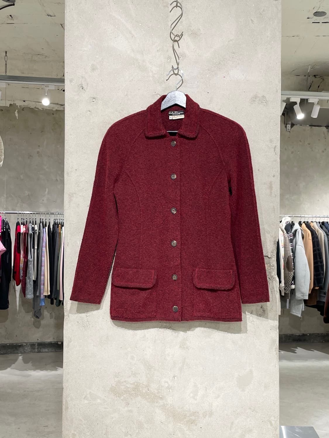 살바토레 페라가모 딥 레드 울 셋업 상품이미지2