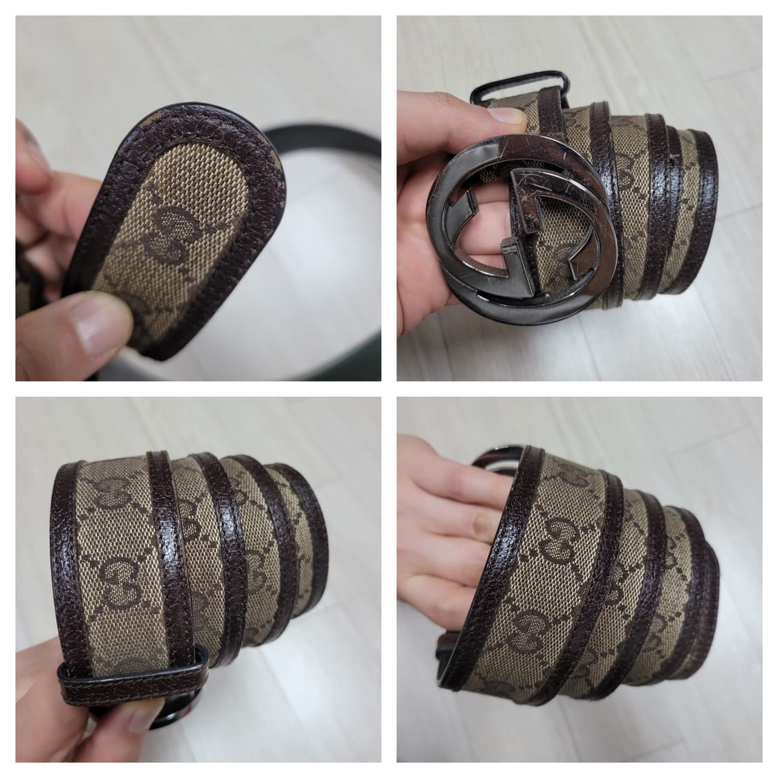 정품 구찌 GG 로고 벨트 100/40 상품이미지8