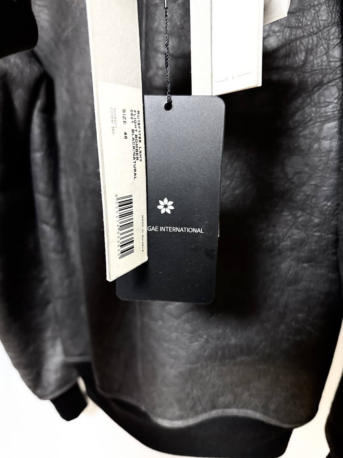 릭오웬스18 FW 카프스킨 크랙바인 무스탕 항공봄버 상품이미지9