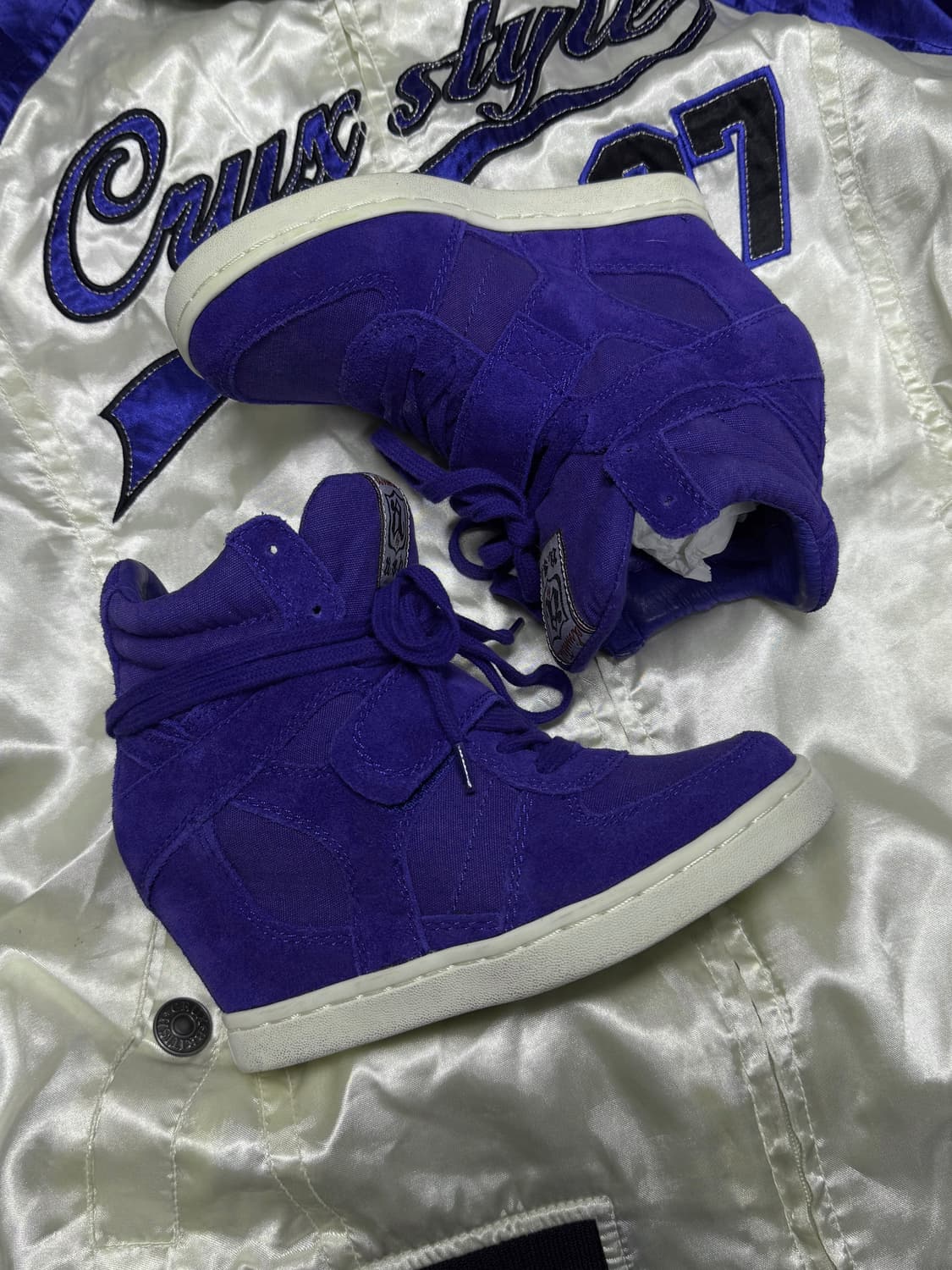 ASH 보위 웨지힐 하이탑 스니커즈 블루 상품이미지2