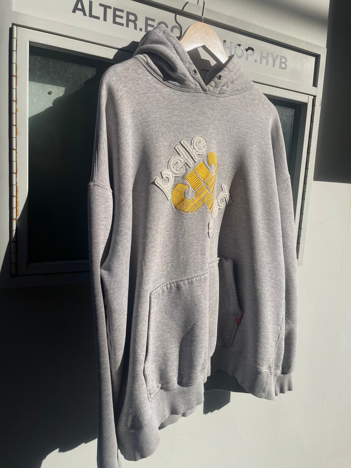 Pelle Pelle big logo grey hoodie 상품이미지4