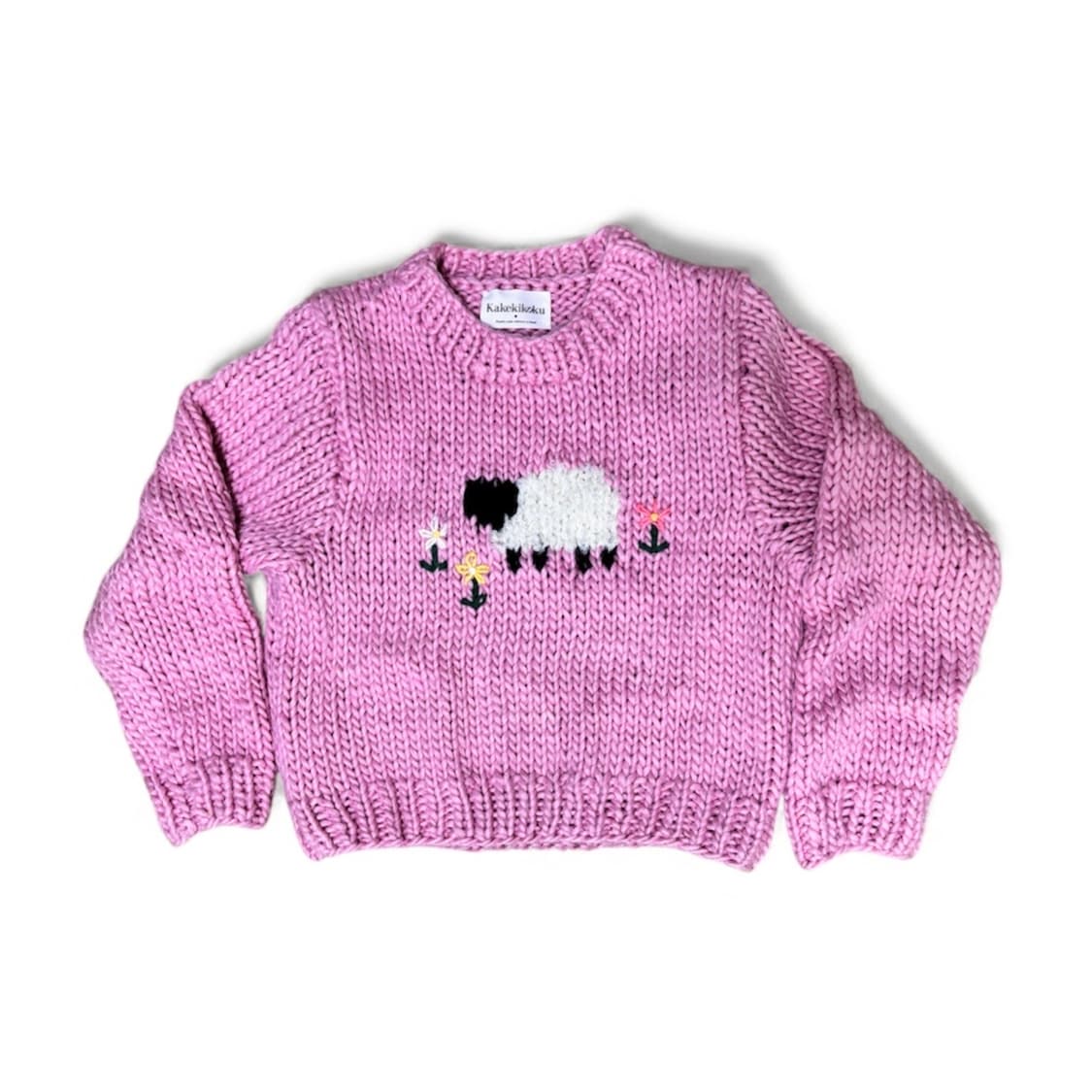 카케키코쿠 kakekikoku 양 자수 니트 상품이미지3