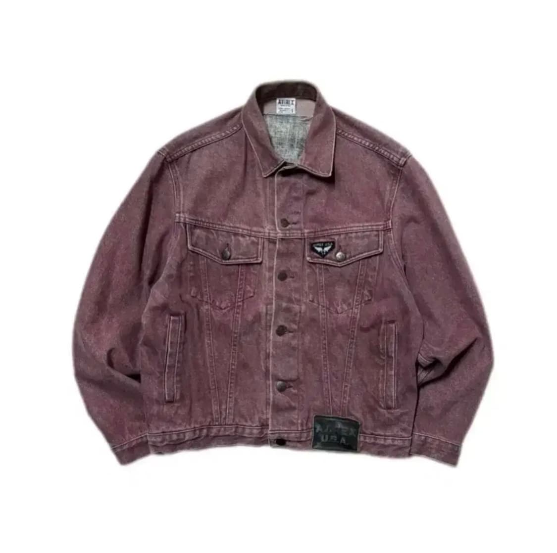 avirex 아비렉스 빈티지 핑크 데님 자켓 상품이미지2