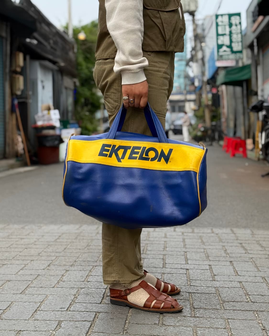70-80‘s Ekteon PVC 보스턴백 상품이미지8