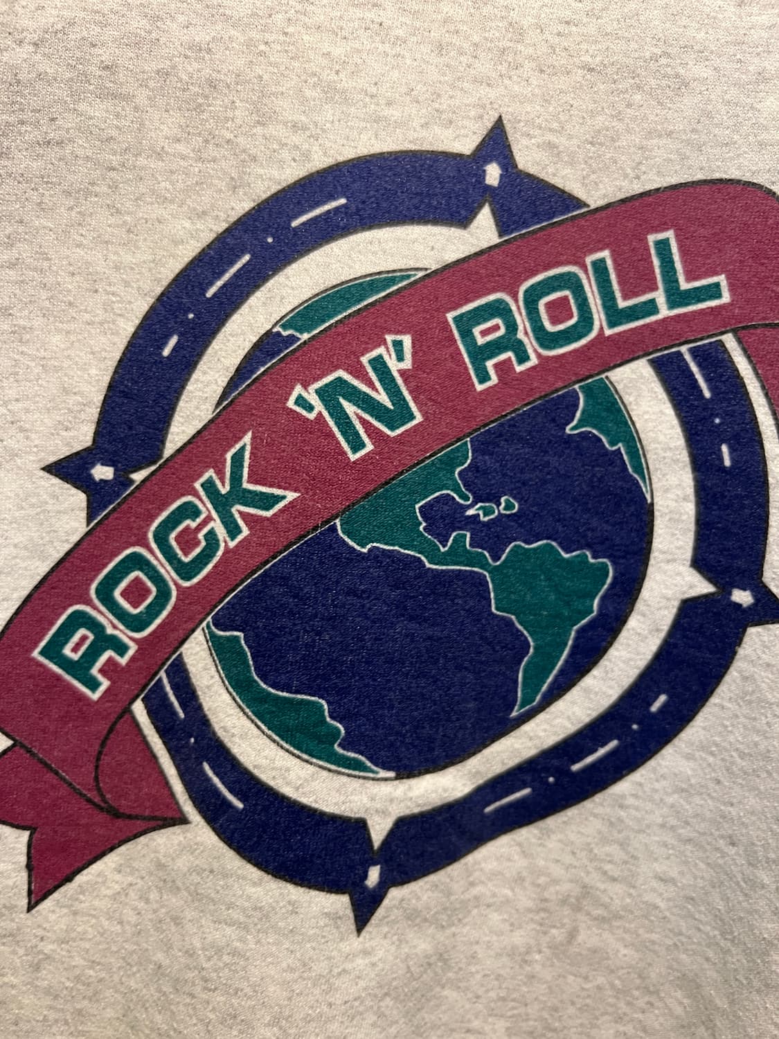 [XL]90's 하드락카페 USA Made Rock N Roll 스웻셔츠 상품이미지2
