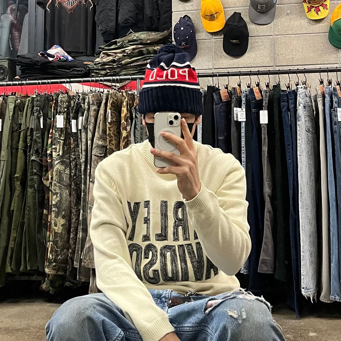 폴로 USA 방울 비니 상품이미지5