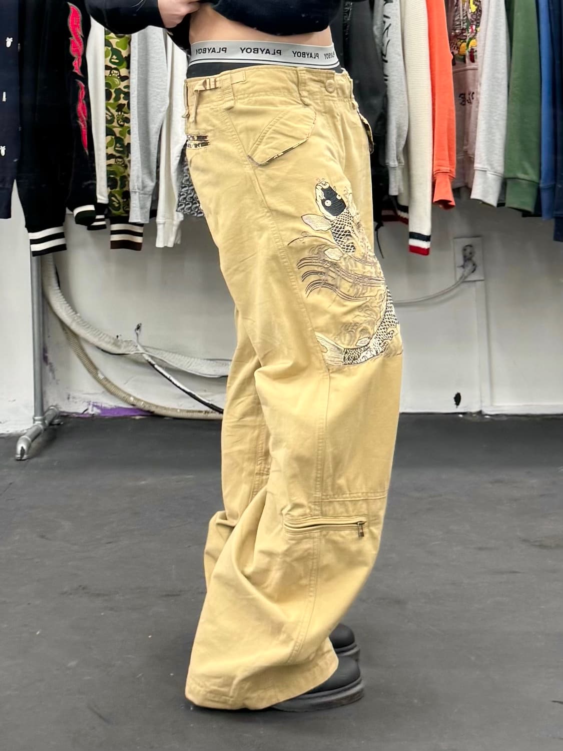 카라쿠리 타마시 오리엔탈 자수 팬츠 상품이미지3