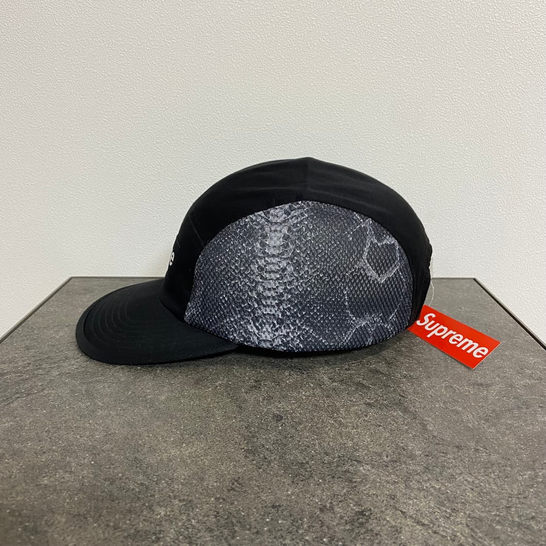 (OS) 슈프림 박스로고 캠프캡 모자 스네이크 스킨 블랙 상품이미지3