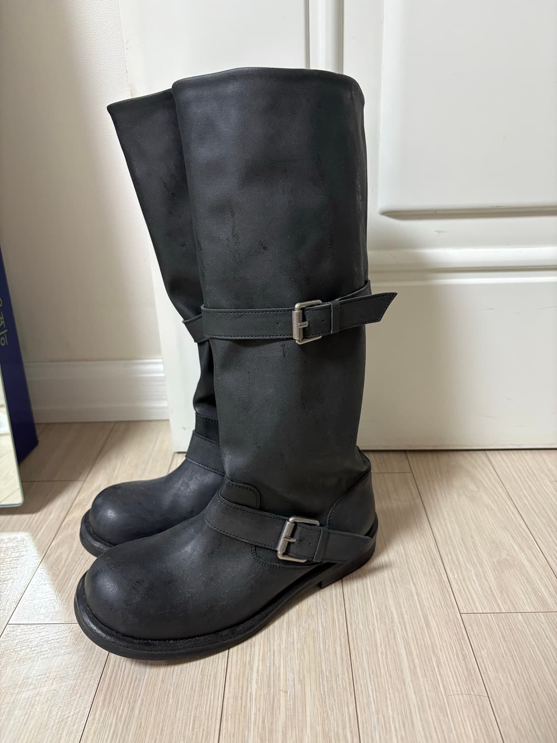 네거티브쓰리_Slouchy Long Boot_Washed Black 상품이미지3