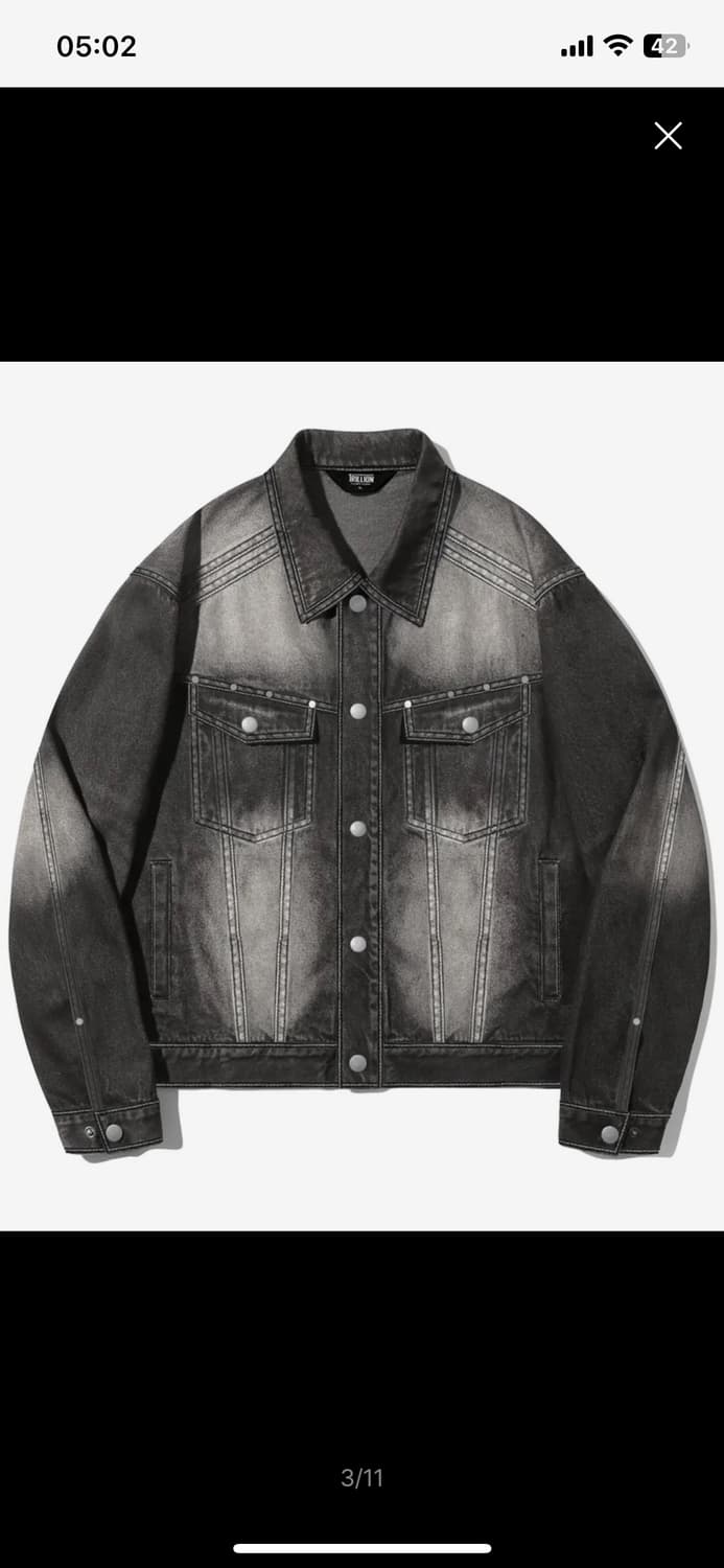 트릴리온 웨스턴 워싱 리벳 데님 자켓 상품이미지2