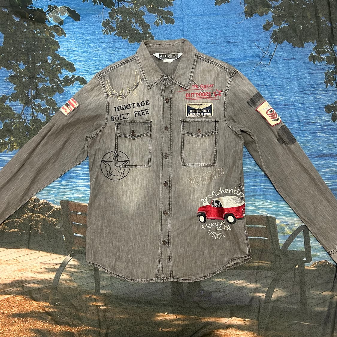 Jeep Patch Denim Shirt 상품이미지1